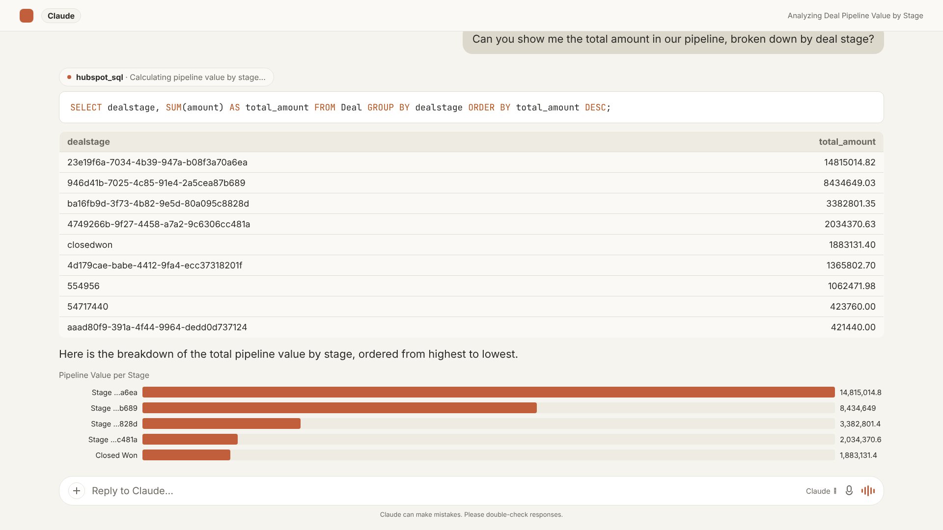Average deal velocity broken down by company industry — a Deals-to-Companies JOIN answered in plain English